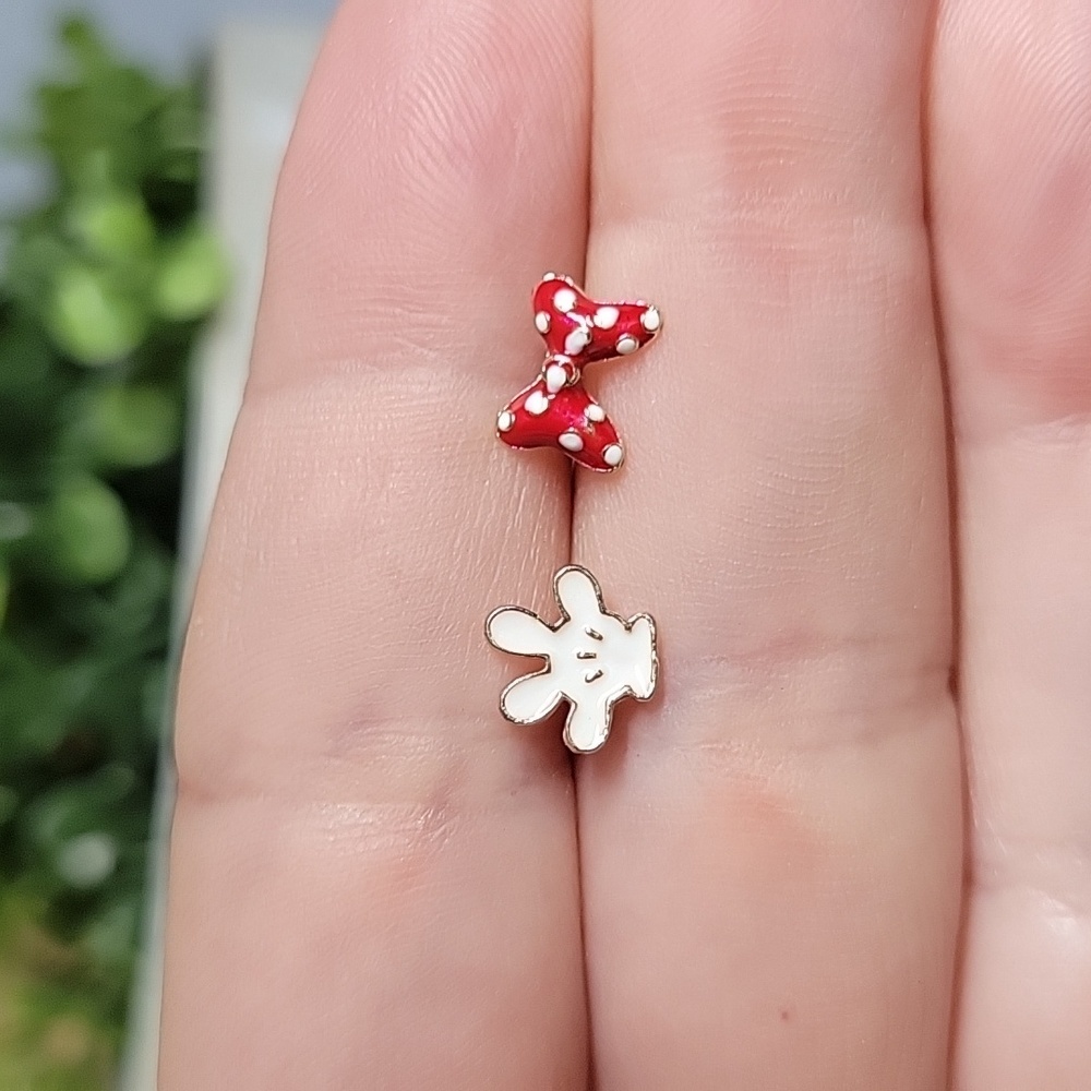 Mickey & Minnie Dainty Stud Earrings - Picture 3 of 7